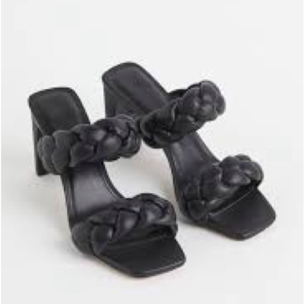 H&M Slip on black heeled sandal